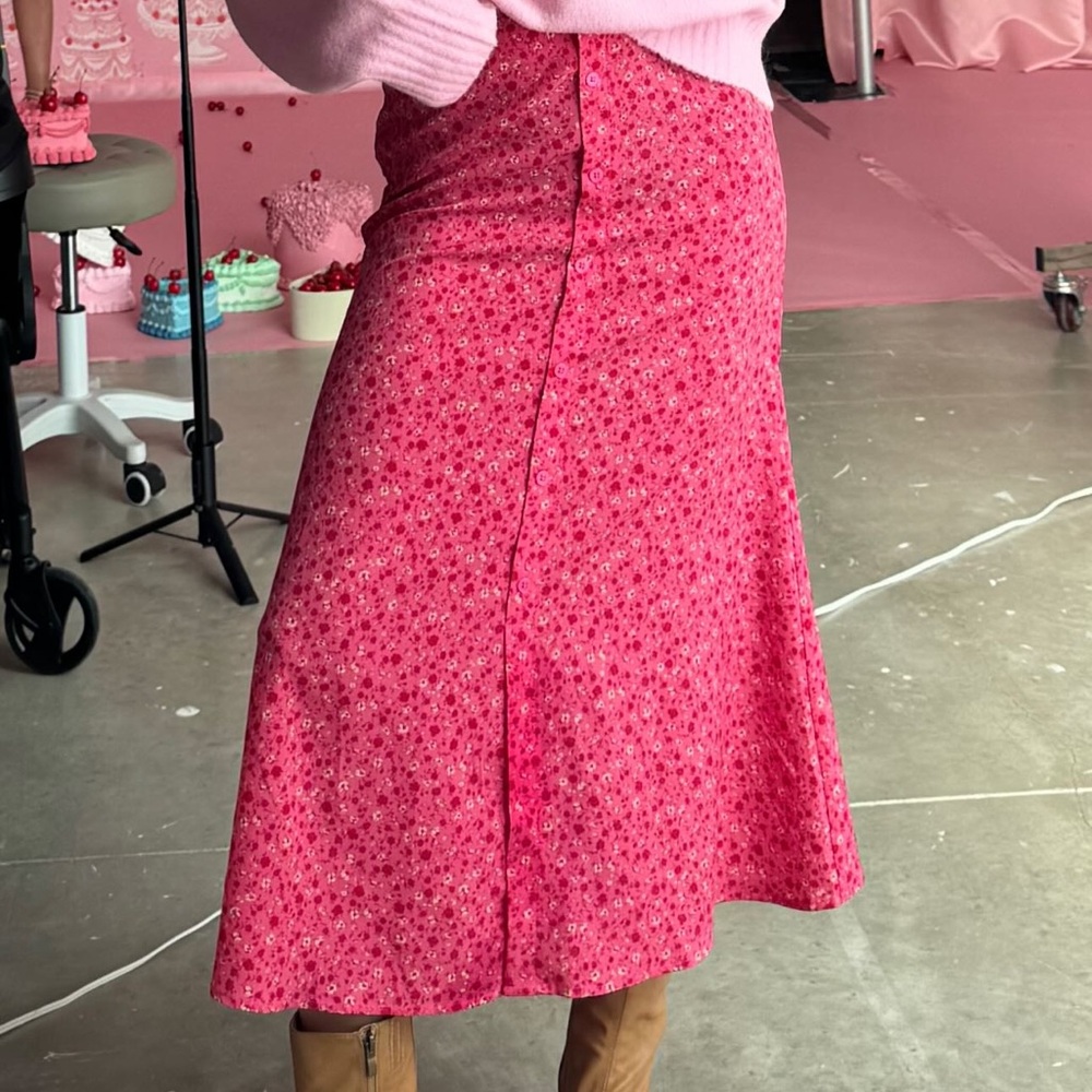 Floral Pink Skirt